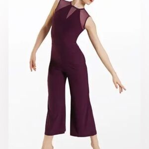Weissman solo dance costume unitard jumpsuit purple Not The Only One 12514 SA